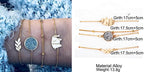 Boho Geometric Bracelet & Bangle Sets For Women Vintage Star Map Hand Heart charm Beads Chains Fashion Jewelry Accessories