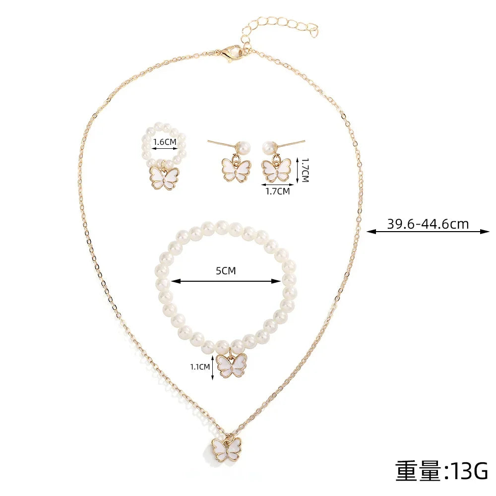 Sweet Jewellery Set Butterfly Pendant