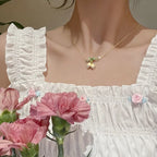 New Design Lily of The Valley Pearl Green Earrings