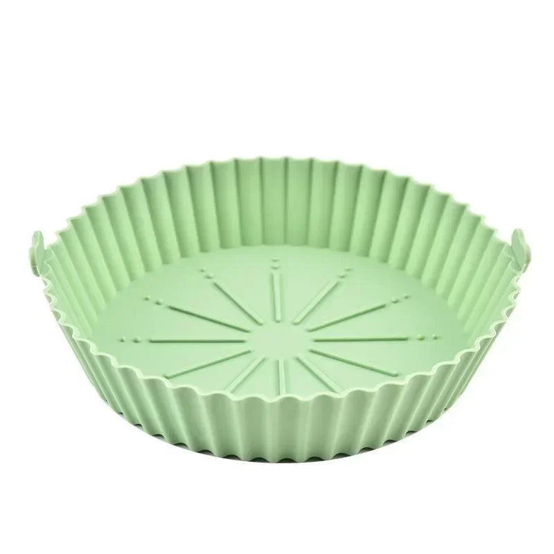 Air Fryer Silicone Liners Pot, Airfryer Basket, Replacement of Flammable Parchment Paper, Reusable Baking Tray Oven Accessories