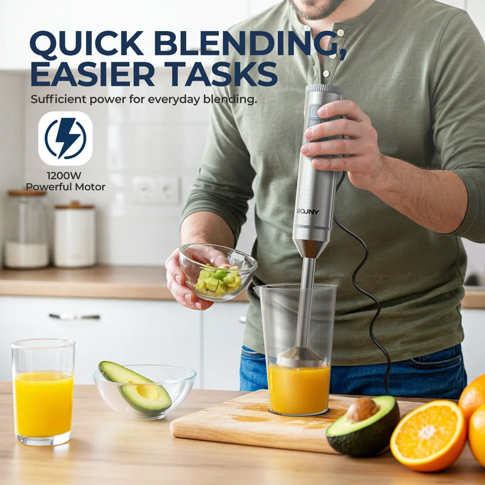 ROUNY 4-in-1 Hand Immersion Blender 1000W
