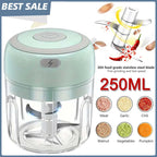 250ML Stainless Steel Electric Garlic Chopper Sturdy Durable Garlic Ginger Kitchen Shredder Mini Tool Food Chopper