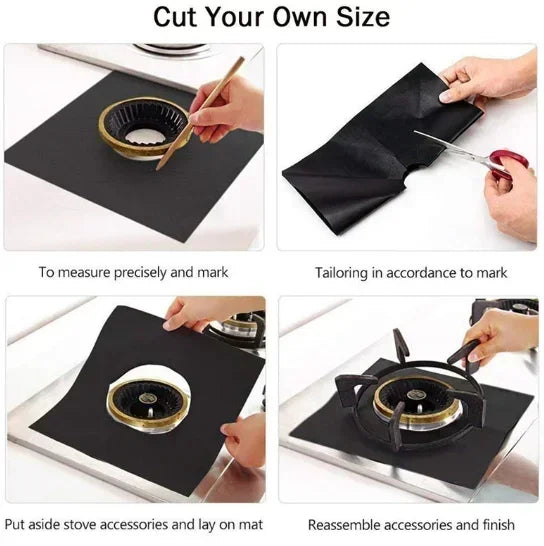 1/4PCS Gas Stove Protector Stovetop Burner Covers Kitchen Accessories Washable Mat  Cover for stove