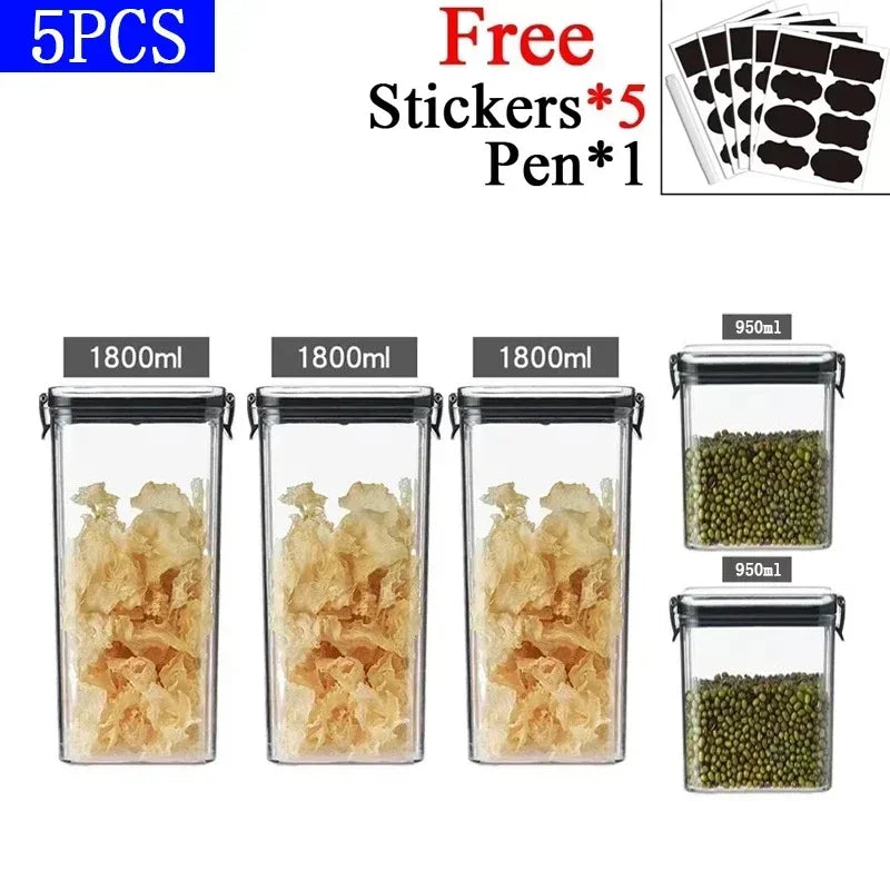 Kitchen Stackable Sealed Jar Food Storage Box