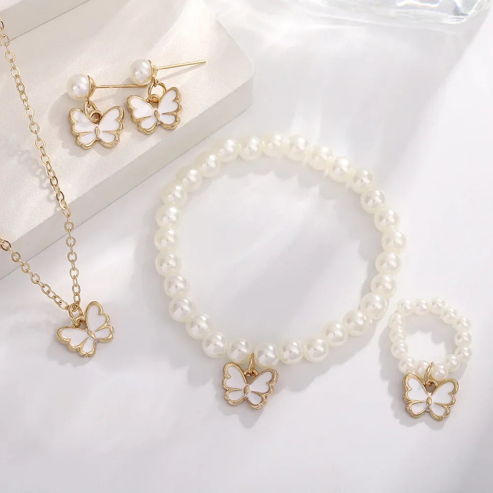 Sweet Jewellery Set Butterfly Pendant