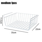 Multi Functional Perforated Kitchen Bathroom Storage Hanging Basket Storage Rack Iron Bottom Hanging Basket Hanging Wire Basket