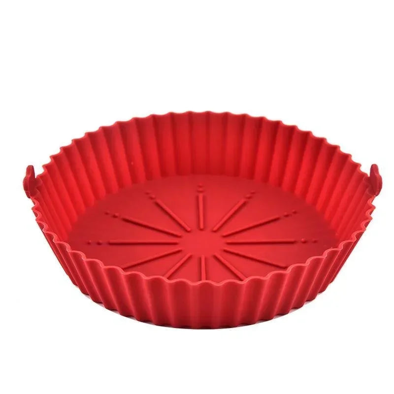 Air Fryer Silicone Liners Pot, Airfryer Basket, Replacement of Flammable Parchment Paper, Reusable Baking Tray Oven Accessories