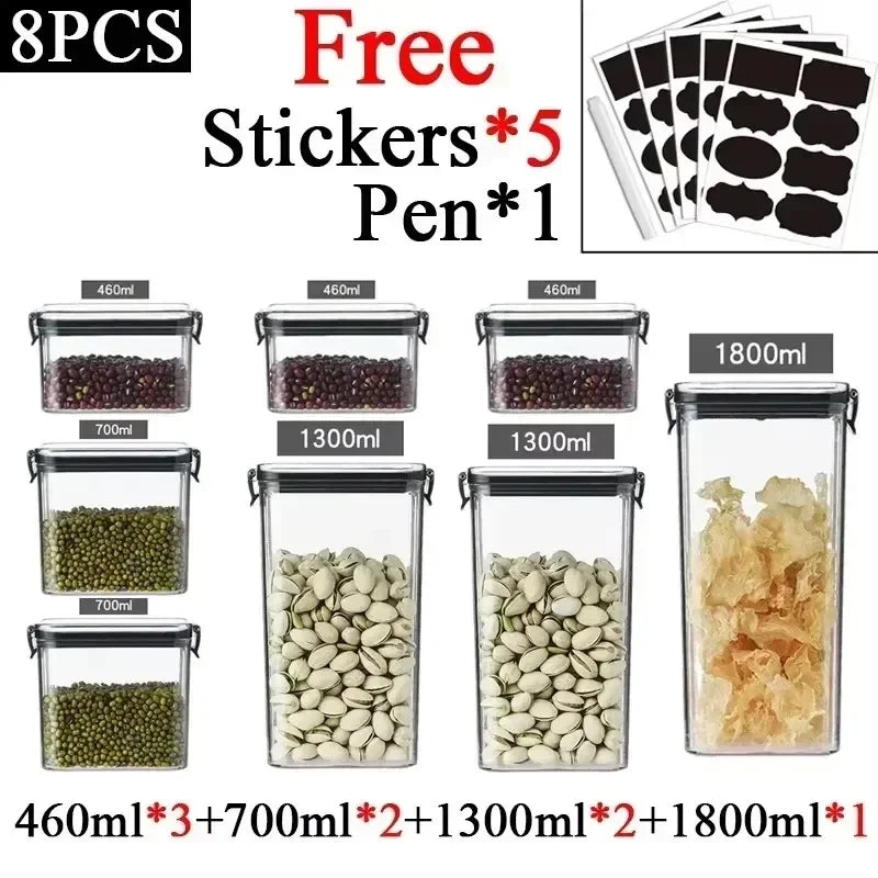 Kitchen Stackable Sealed Jar Food Storage Box