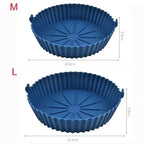 Air Fryer Silicone Liners Pot, Airfryer Basket, Replacement of Flammable Parchment Paper, Reusable Baking Tray Oven Accessories