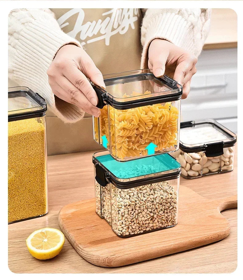 Kitchen Stackable Sealed Jar Food Storage Box