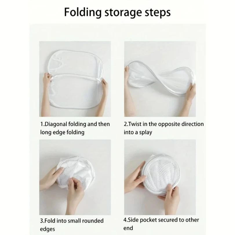 Collapsible Pop-up Mesh Laundry Basket Portable Clothes Hamper for Easy Washing and Storage of Dirty Clothes Socks Toys Sundries