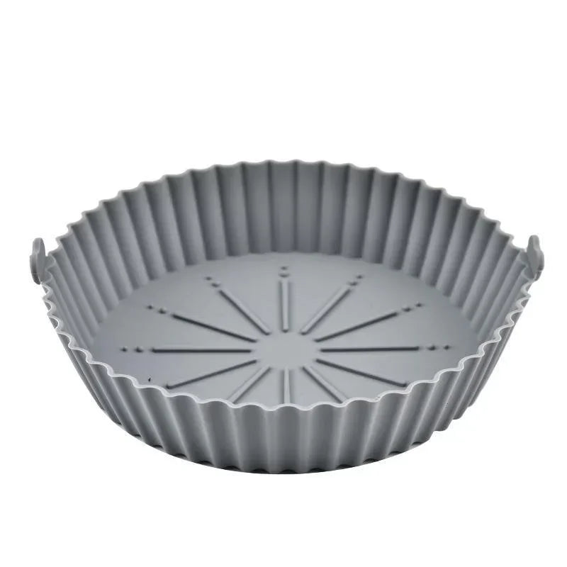 Air Fryer Silicone Liners Pot, Airfryer Basket, Replacement of Flammable Parchment Paper, Reusable Baking Tray Oven Accessories