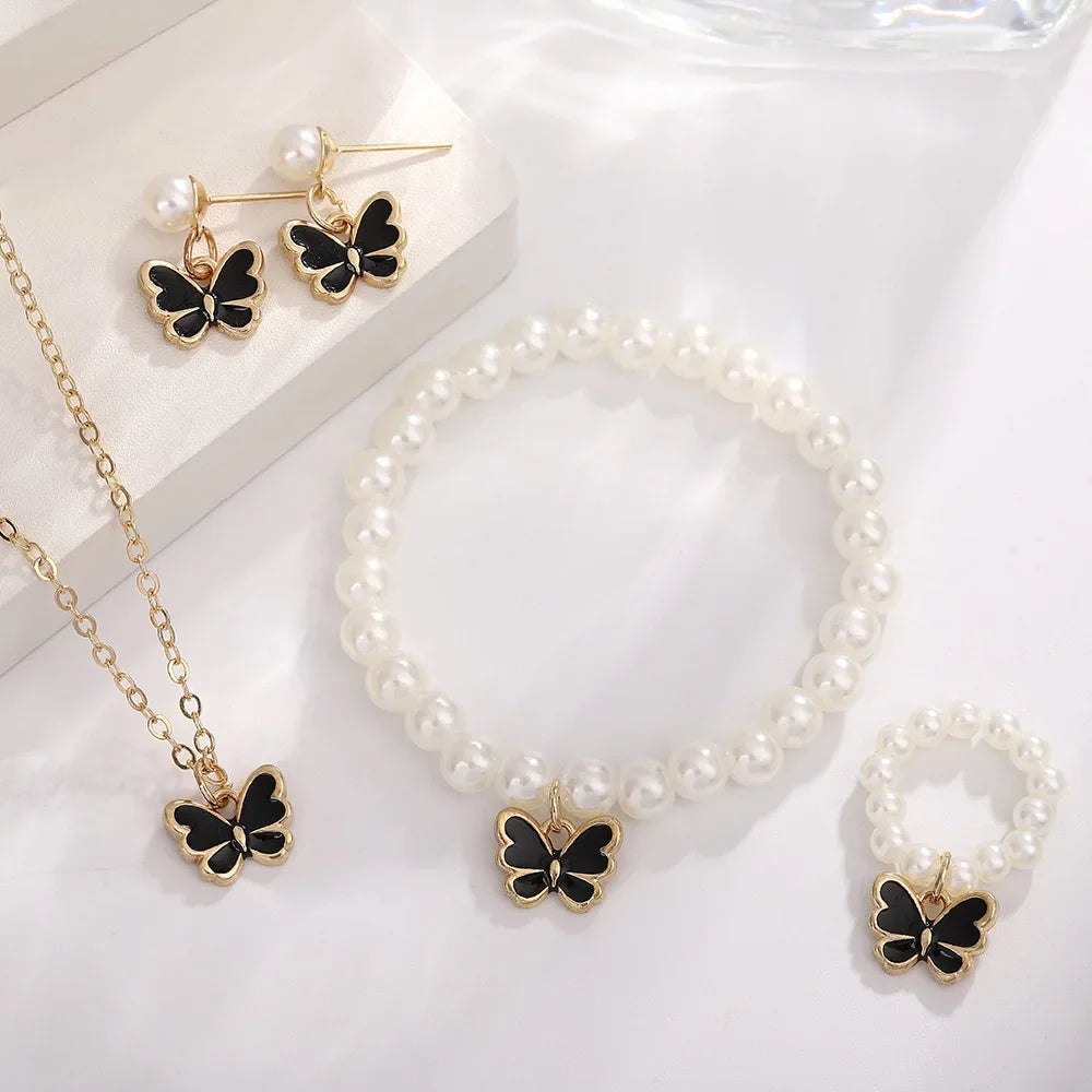 Sweet Jewellery Set Butterfly Pendant