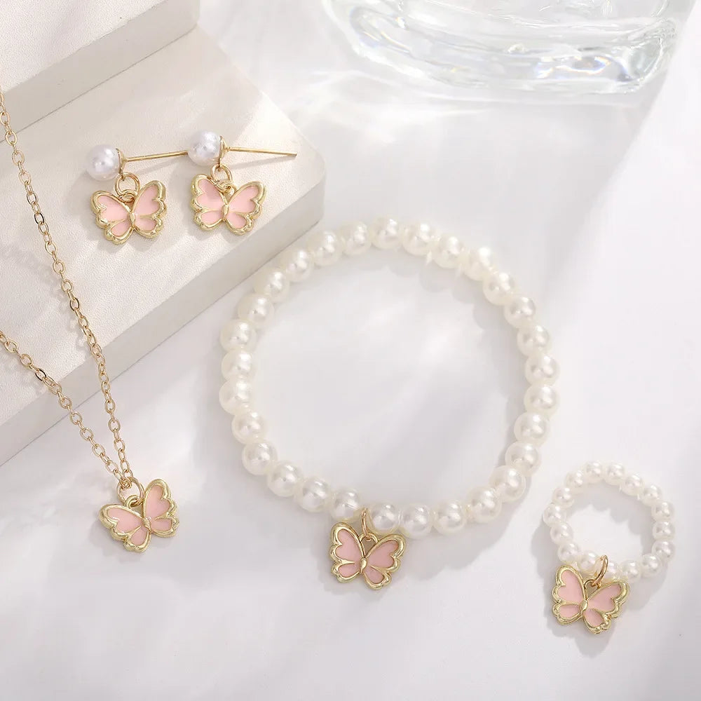 Sweet Jewellery Set Butterfly Pendant