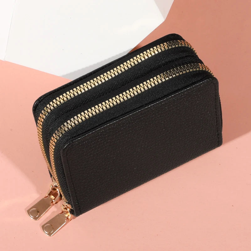 Women Zipper Short Style Purse