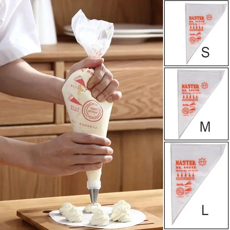 Disposable Cream Pastry Bags Cake Piping Bag Decorating Tool Cupcake Piping Kitchen Baking Accessories 200 /100/50/20Pcs