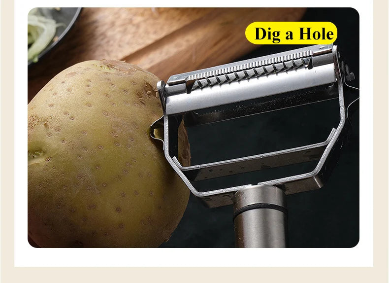Multifunctional Stainless Steel  Kitchen Peeler Fruit Vegetable Potato Carrot Cucumber Grater Julienne Durable Vegetable Slicer