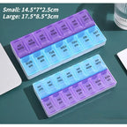 14 Grids 7 Days Weekly Pill Case Medicine Tablet Dispenser Organizer Pill Box Splitters Pill Storage  Storage