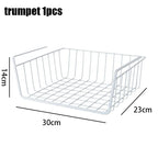 Multi Functional Perforated Kitchen Bathroom Storage Hanging Basket Storage Rack Iron Bottom Hanging Basket Hanging Wire Basket