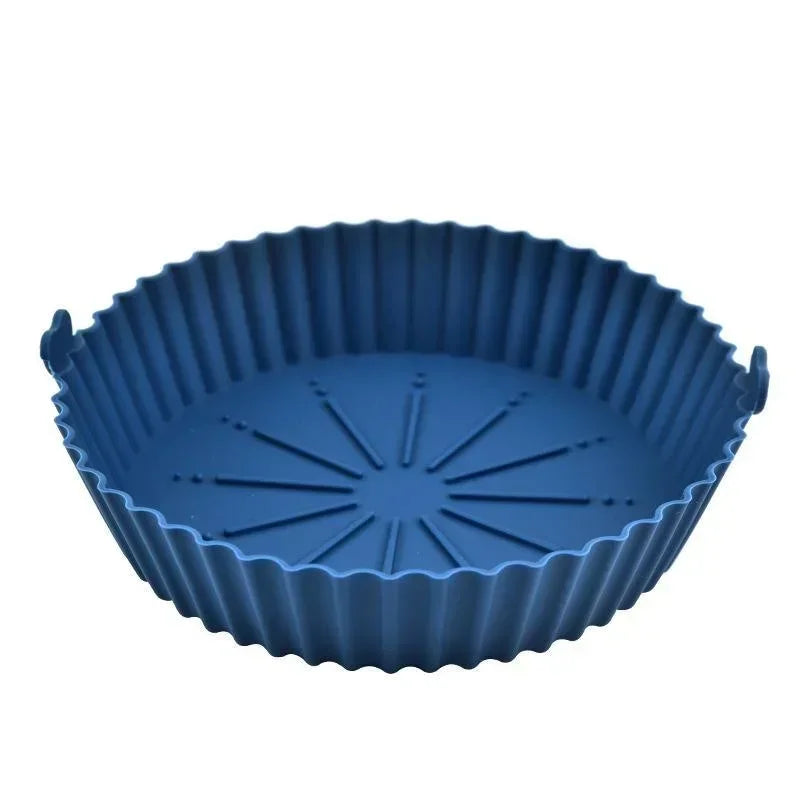 Air Fryer Silicone Liners Pot, Airfryer Basket, Replacement of Flammable Parchment Paper, Reusable Baking Tray Oven Accessories