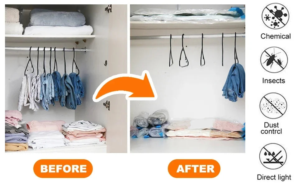Vacuum Bags for Storing Clothes.