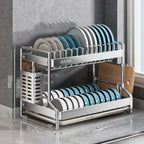New Dish Drainer Kitchen Storage Organization Stainless Steels Drainer Kitchen Dishes Kitchenware Tableware Drainer Board Rack