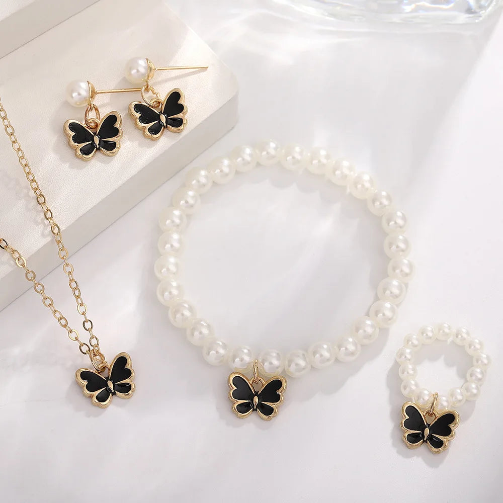 Sweet Jewellery Set Butterfly Pendant