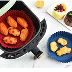 Air Fryer Silicone Liners Pot, Airfryer Basket, Replacement of Flammable Parchment Paper, Reusable Baking Tray Oven Accessories