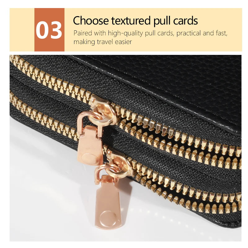 Women Zipper Short Style Purse