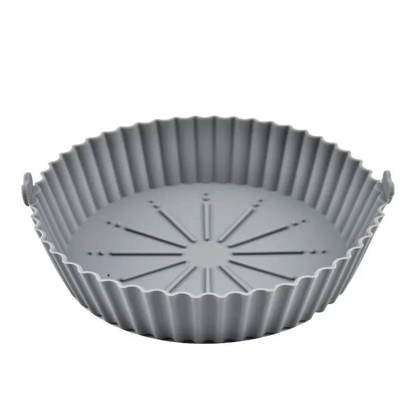 Air Fryer Silicone Liners Pot, Airfryer Basket, Replacement of Flammable Parchment Paper, Reusable Baking Tray Oven Accessories