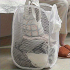Collapsible Pop-up Mesh Laundry Basket Portable Clothes Hamper for Easy Washing and Storage of Dirty Clothes Socks Toys Sundries