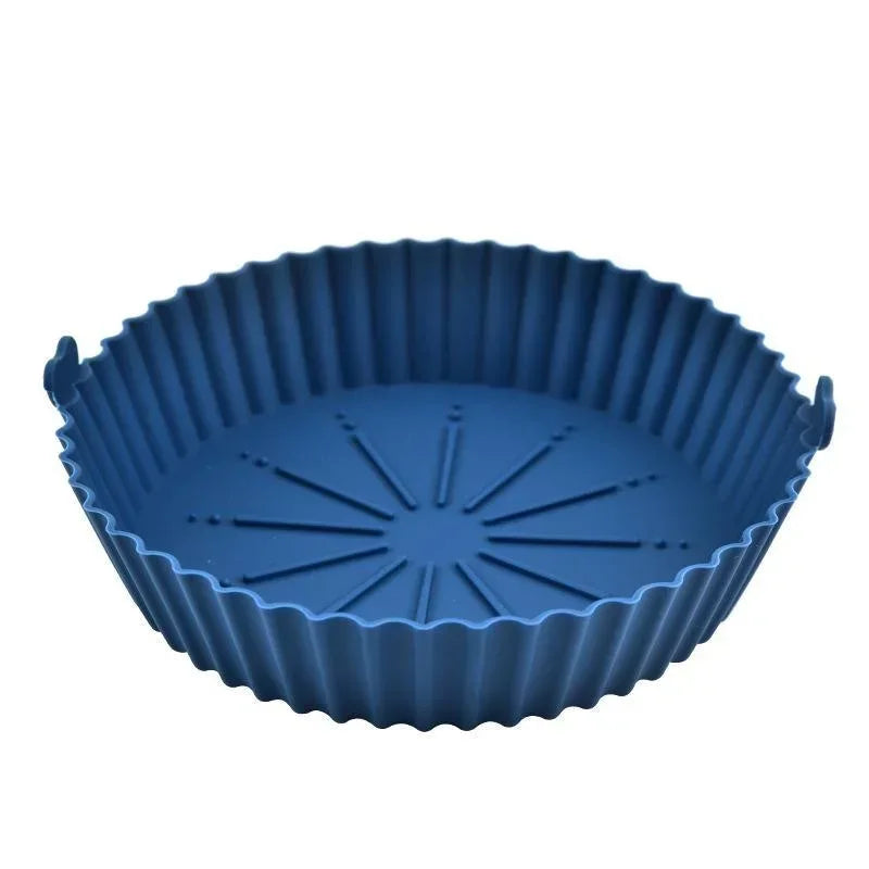 Air Fryer Silicone Liners Pot, Airfryer Basket, Replacement of Flammable Parchment Paper, Reusable Baking Tray Oven Accessories